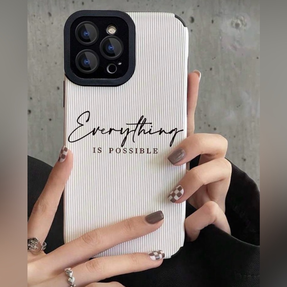 Apple iPhone  Case Vertical Stripes PU Leather Slogan Inspirational